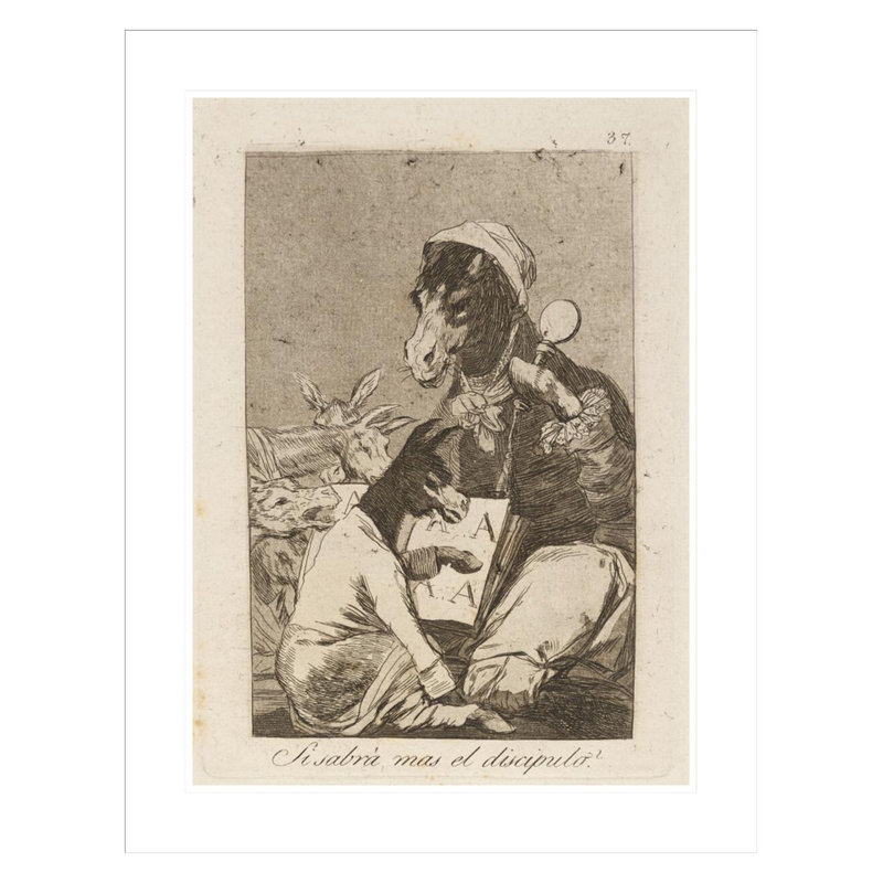 Si sabrá mas el discipulo? (Might not the pupil know more?) by Francisco de Goya -Framed Giclee Print, 29.5" H x 22.73" W