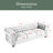 Chesterfield Sofa Tufted Linen Upholstered 3-Seater Sofa-530529412