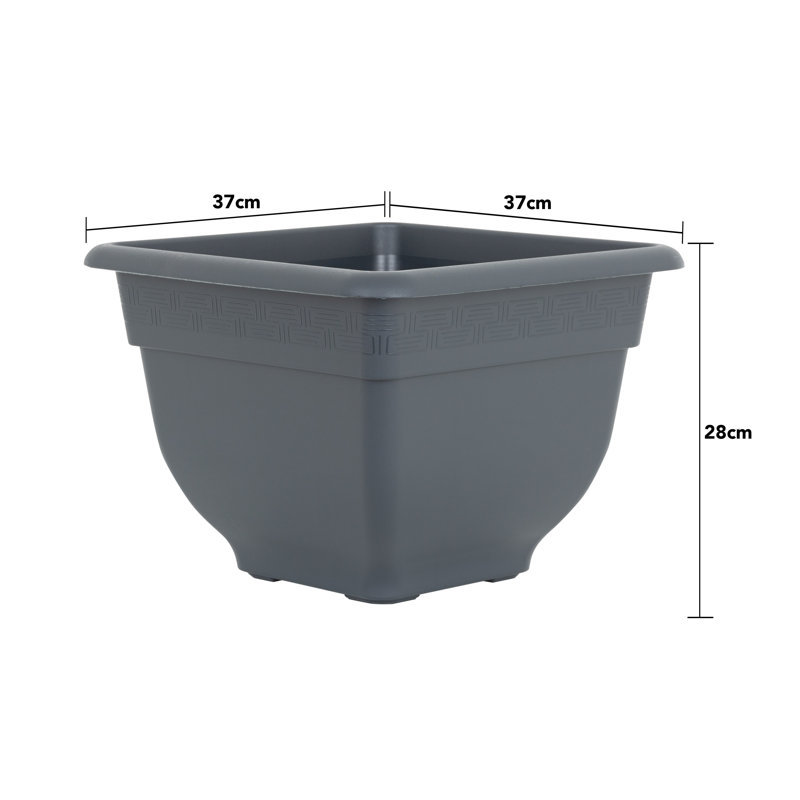 Wham Bell Pot 37cm Square Planter Pack of 4 Slate