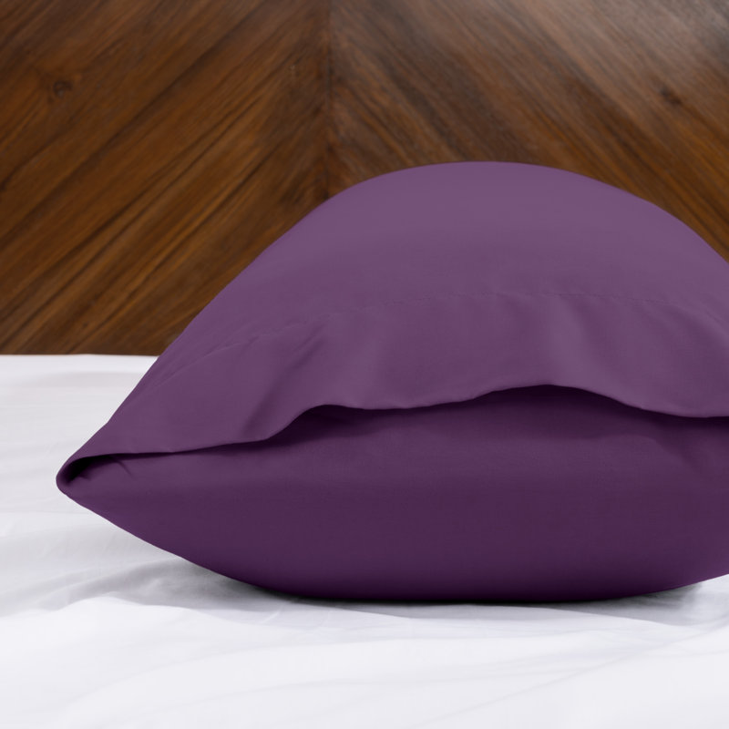 Fermeture de l'enveloppe du coussin en microfibre, Prune