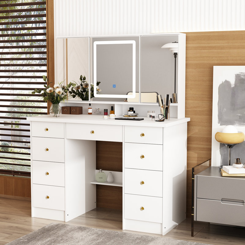 Dressing Table With 9 Drawers