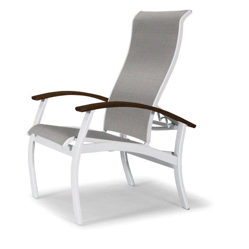 Chaise de patio Askar, Alliage Sunbrella®, Kona, Blanc brillant