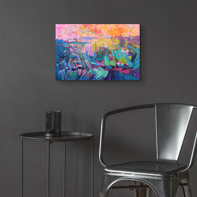 «Mountain Dream» par Dorothy Fagan, art mural en verre acrylique, H 16 po x l 24 po