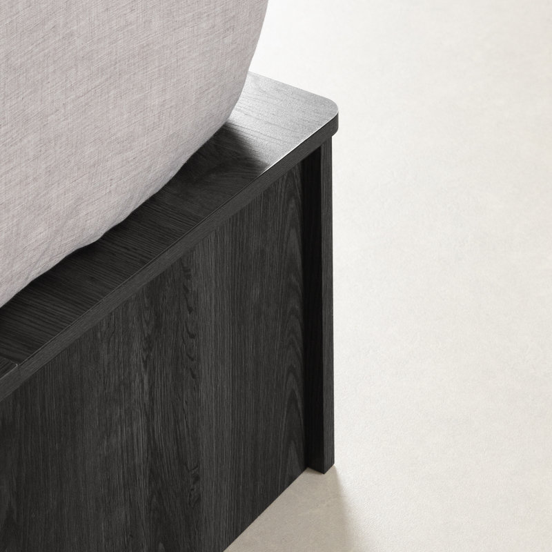 Gray Oak Full Captain's Bed with Storage Drawers