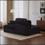 Double méridienne intérieure, canapé-lit surdimensionné et rembourré, siège de luxe, siège profond, sans assemblage requis, noir-115693725