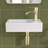 Small Bathroom Sink, 15"X7" Mini Rectangle Wall Mount Vessel Sink For Bathroom Powder Room Cloakroom, Floating Space Saving Design, Easy To Clean White Ceramic Wash Basin (Right Hand)﻿