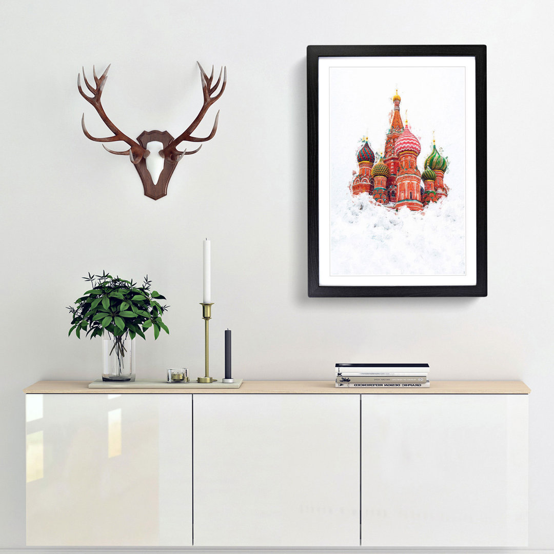 St Basils Cathedral in Moscow - Picture Frame Painting Print