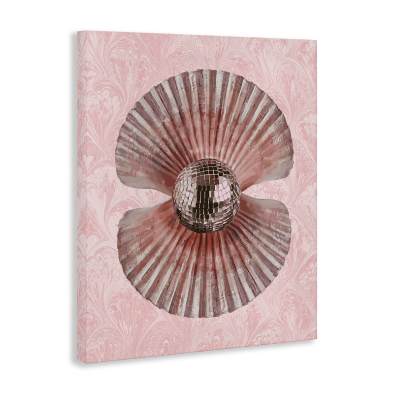 Disco Ball Clam Pearl, design par Lil 'Rue, H 20 po x l 16 po