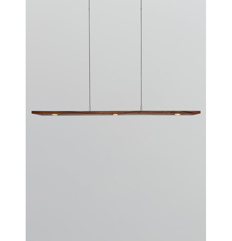 Vix 82" Dimmable LED Pendant, Walnut, 3500K