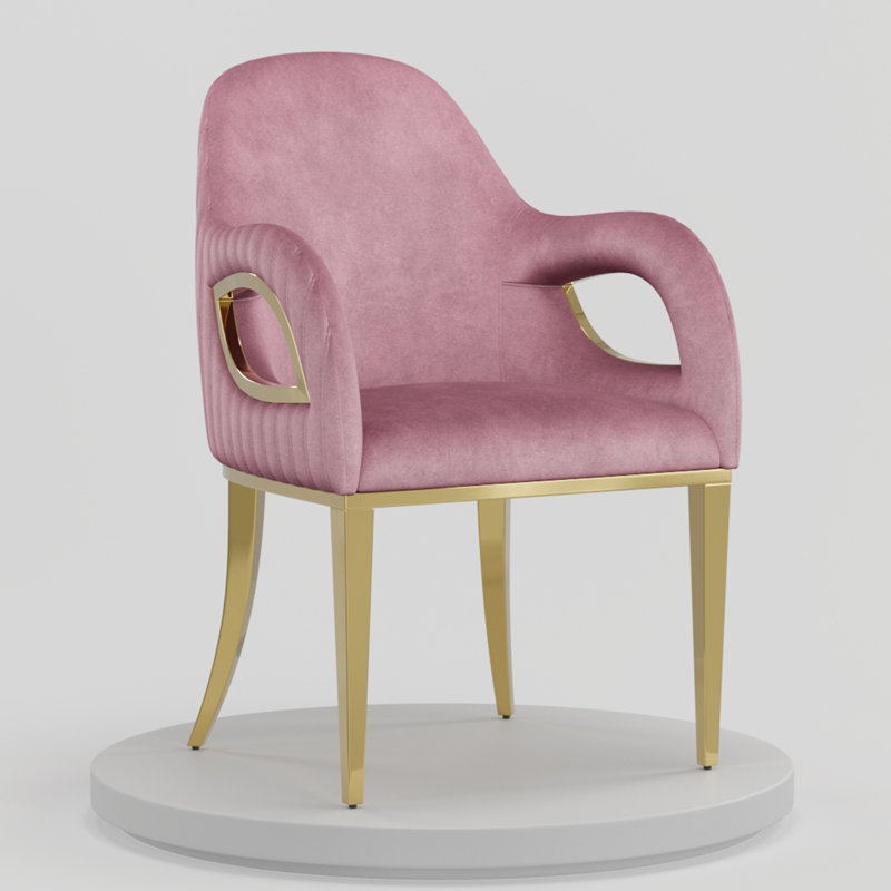 Fauteuil en velours Absar