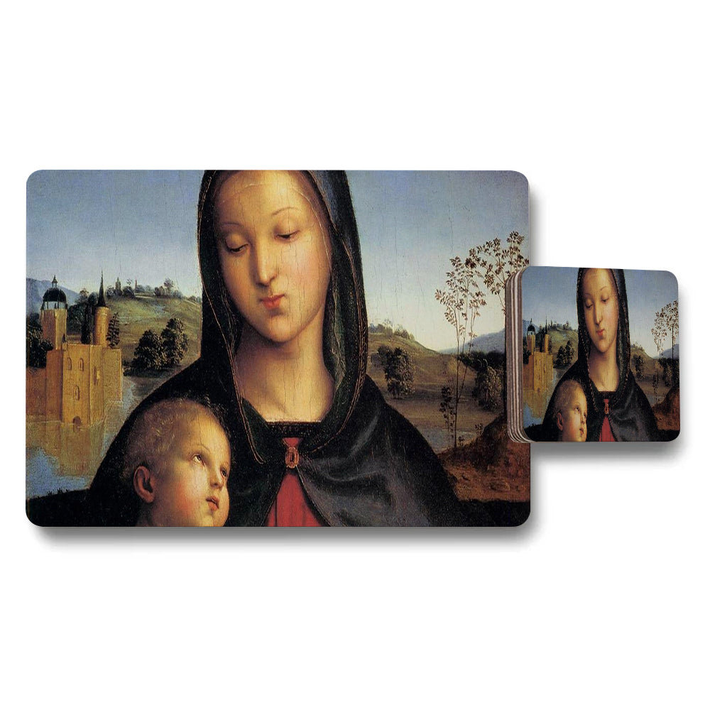 Mona Lisa Placemats And Coaster Set Vintage Artwork Decor
