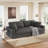 Cottone Upholstered Corduroy Sofa With Accent Pillow-1451535614