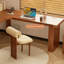 Bureaux en bois massif en L noyer-108205579-108205581