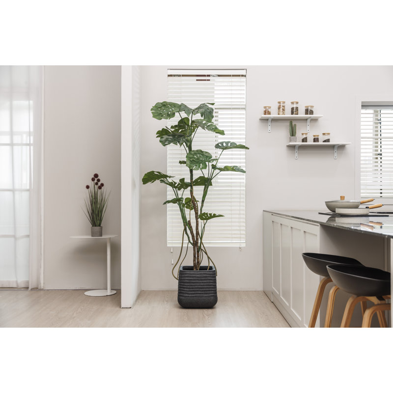 77,57 po Faux plante Monstera en pot, Bleu