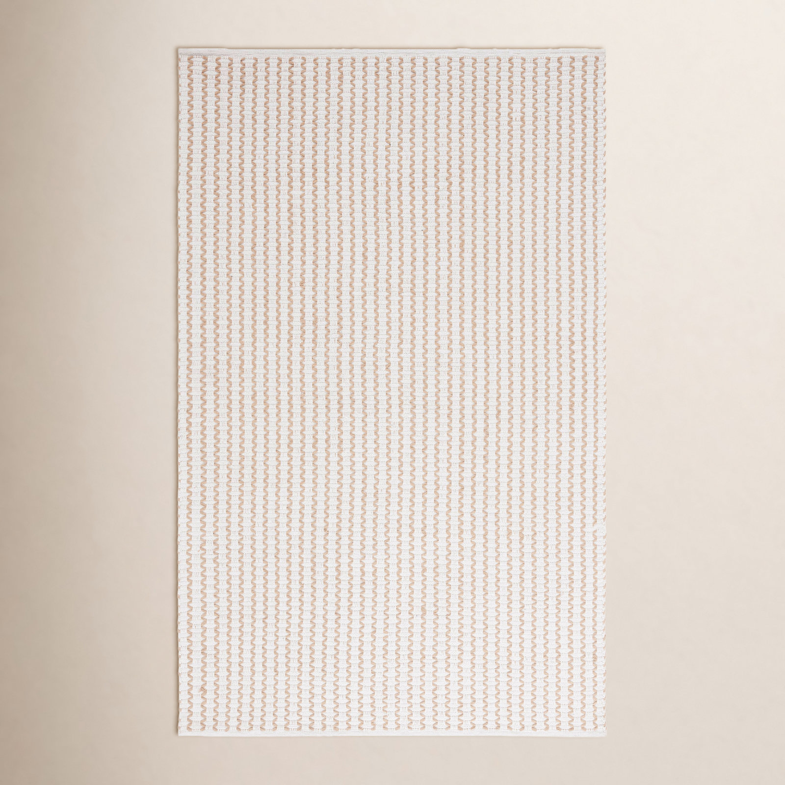 Hand-Woven Chevron Cotton Rug, Rectangle 5' x 8'