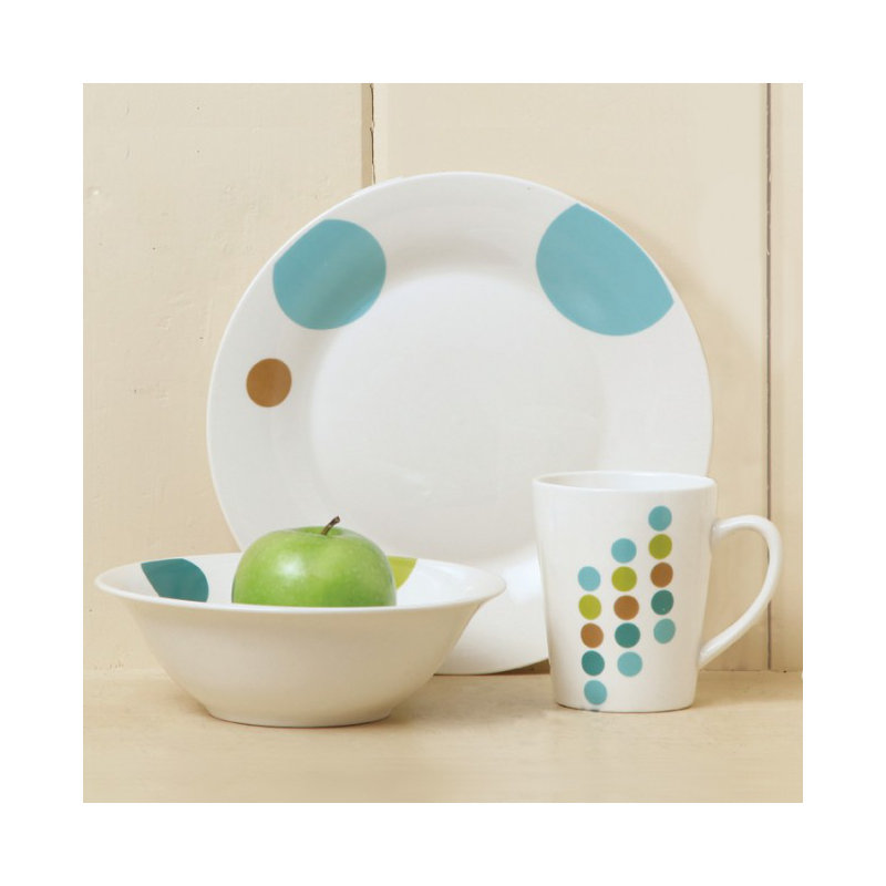 Gibson Retro Specks 12 Pc Dinnerware Set