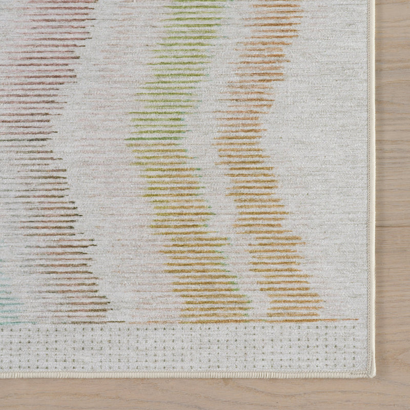 Zarek Novelty Chevron Machine Washable Rug, Rectangle 8'6" x 11'6"