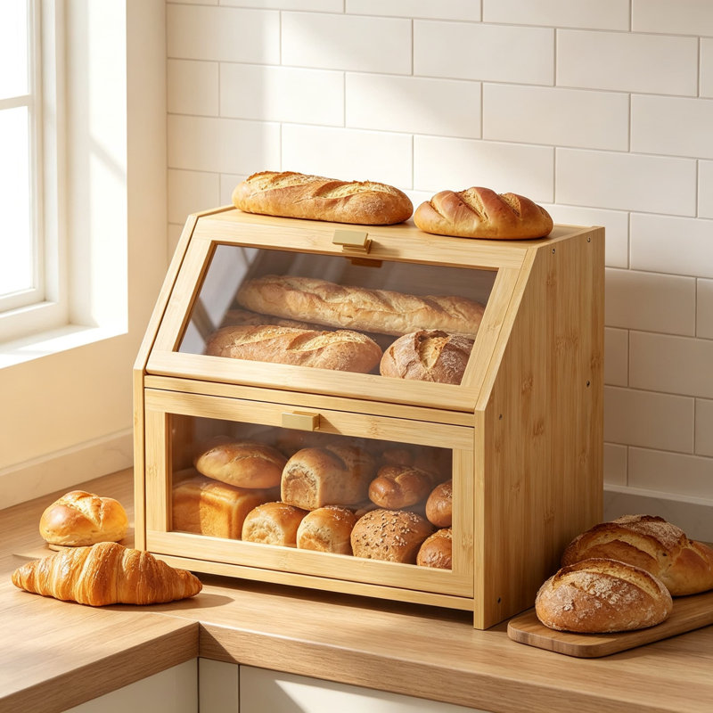 Bamboo Food Storage Container, Jaune