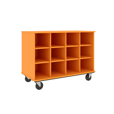 Casier mobile à 12 compartiments avec roulettes