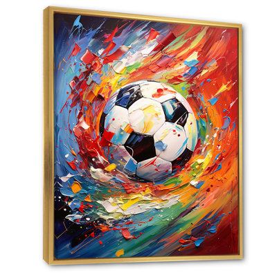 Johanan Abstract Soccer Energy - Soccer Wall Art