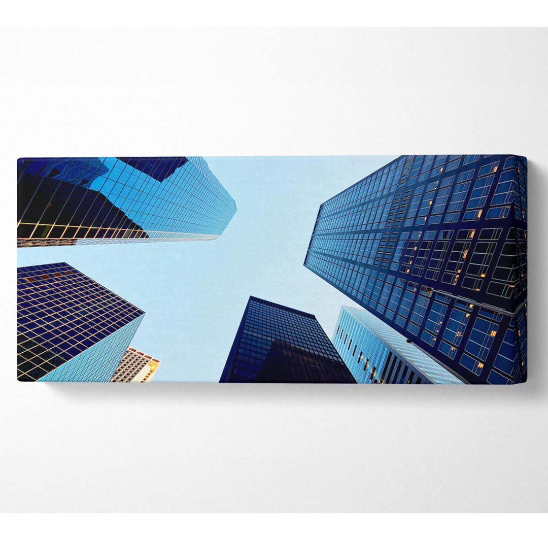 Skyscraper Skies - Panorama-Kunstdrucke auf Leinwand - Wrapped Canvas