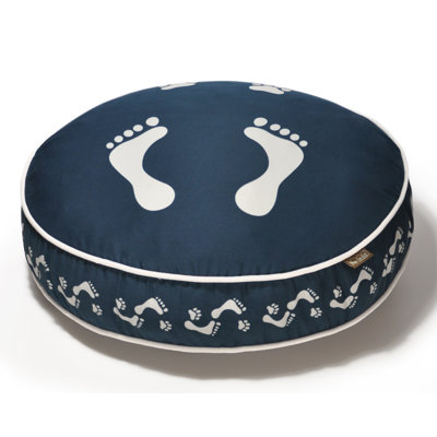 Footprints Round Dog Bed Cover