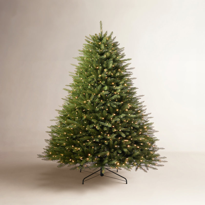 Sapin de Noël vert extra plein avec lumières DEL, H 7,5 pi