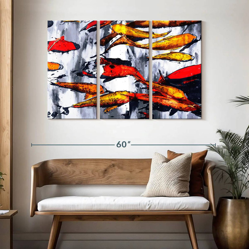 Brampt Koi Fish Galore, H 32 po x l 50 po