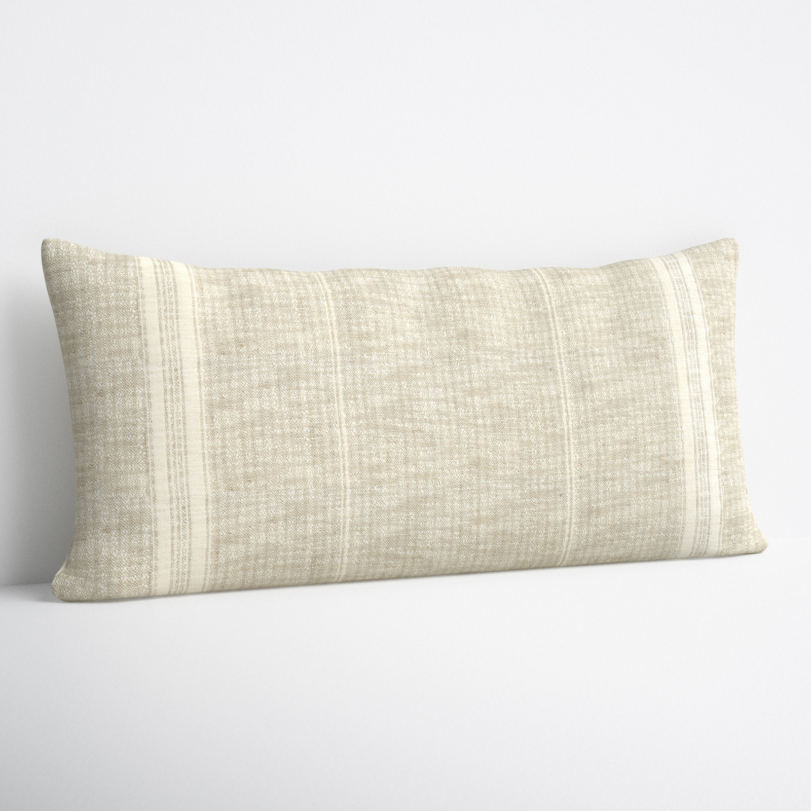 Silverton Throw Pillow, Natual/Ivory, 16" x 36", Rectangular