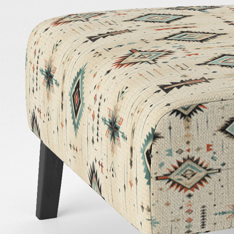 Tribal Nomad Boho Pattern I - Upholstered Modern & Contemporary Accent Slipper Chair