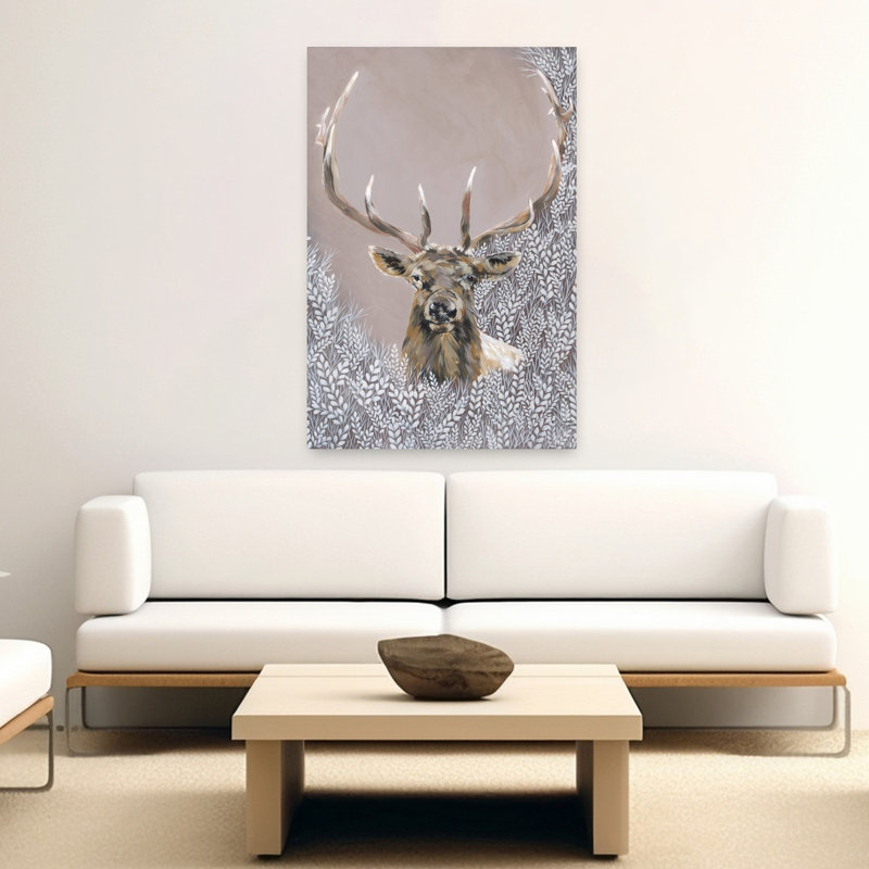 Evander, wapiti d'hiver, H 60 po x l 40 po