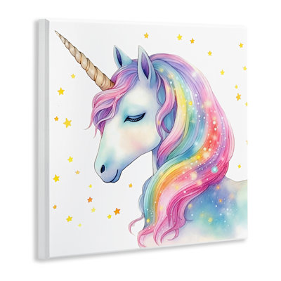 Enchanted Rainbow Mane, plaque murale licorne, design by Creative Studio