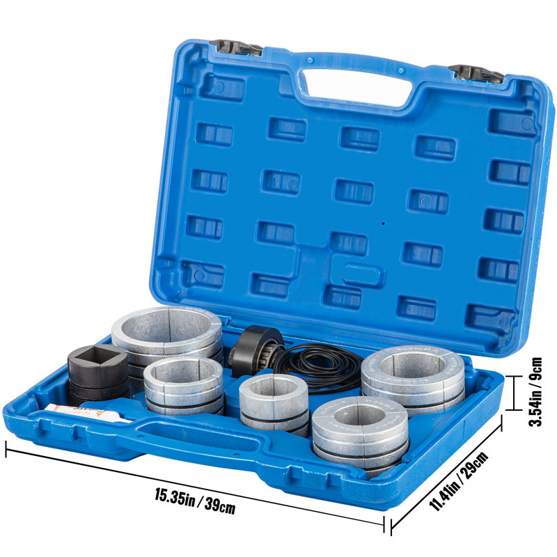 Hydraulic Exhaust Pipe Expander, 1-5/8" to 4-1/4" size, 10 T Manual Hydraulic Pipe Stretcher w/4 Dies and 2 Storing Case for Copper, Aluminum Tubes in Car Repairing