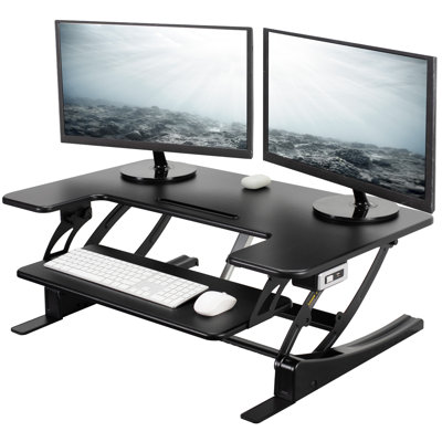 Adjustable Height Steel Standing Desk Converter