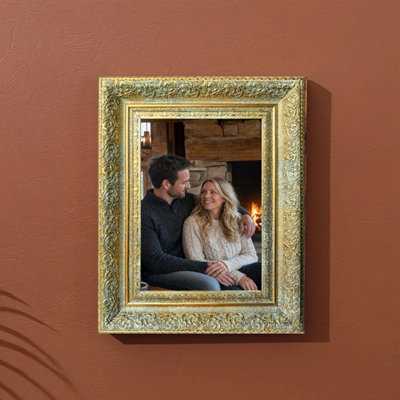 Antique Gold 3 PCS Home Accent Picture Frame for 5" x 7" Photos and Birthday Gifts