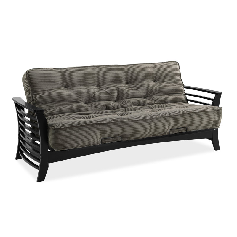Futon et matelas Mccaffery, Velours côtelé couleur sauge