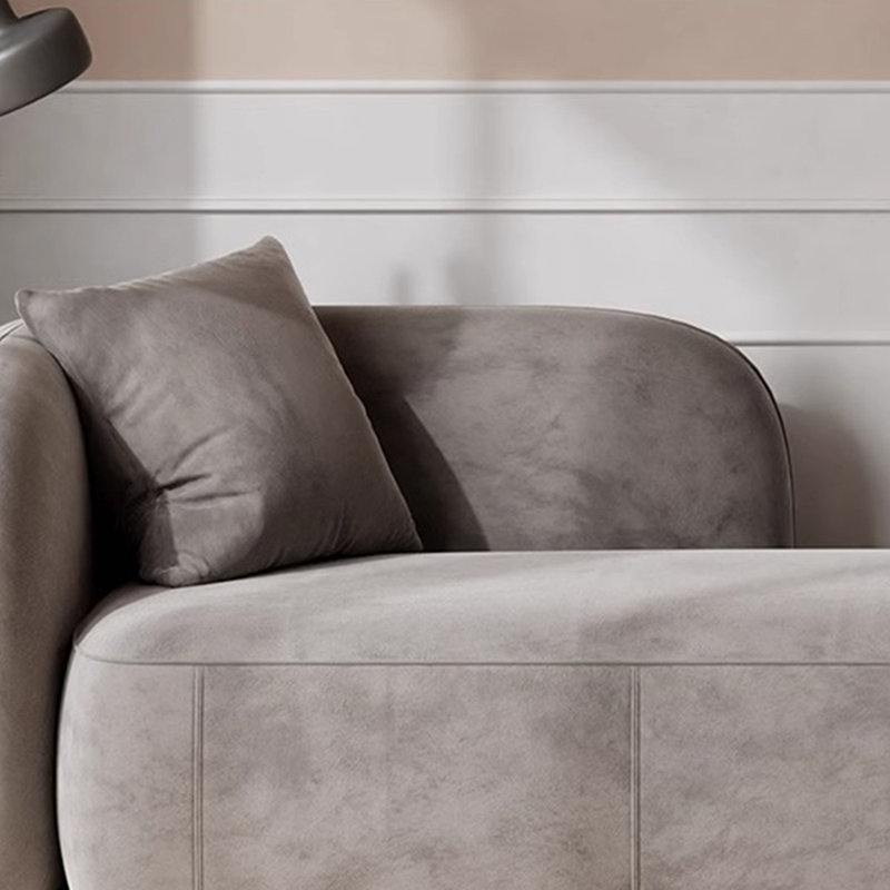 Méridiennes intérieures rembourrées Comfort, Gris, Accoudoir à gauche (vu de face)