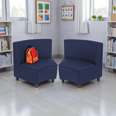 Chaises de coin modulaires Kid Comfort, ensemble de 2, bleu marine