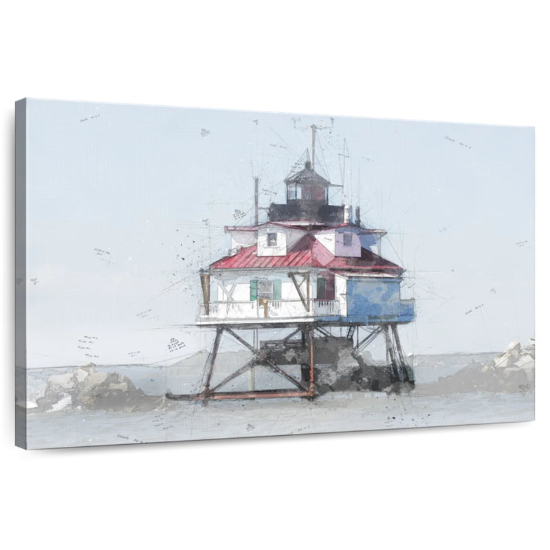Phare de Lilo Thomas Point Shoal I, H 30 po x l 45 po