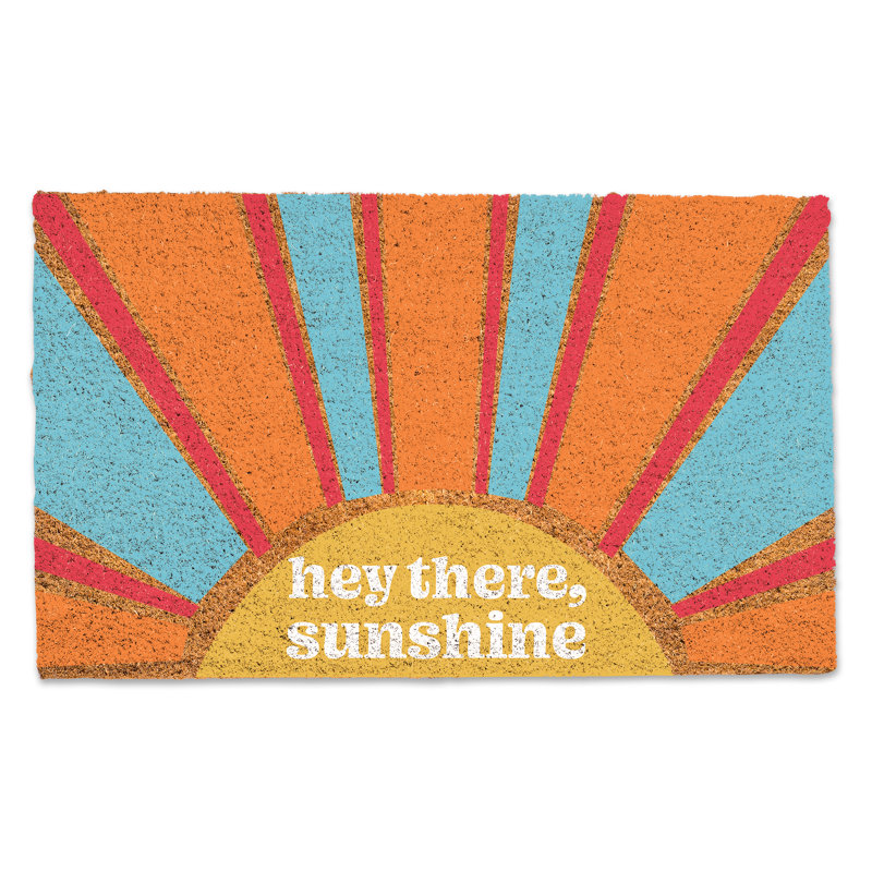 Hey There Sunshine Coir Door Mat