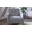 Chaise rembourrée Mid-Century avec pieds en bois-72947946