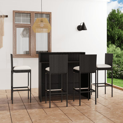Ensemble repas à hauteur de bar pour 4 personnes avec coussins Espy Specialty