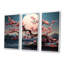 «Pink Cherry Blossom Twilight», art mural paysage romantique au Japon-374559064-374559069