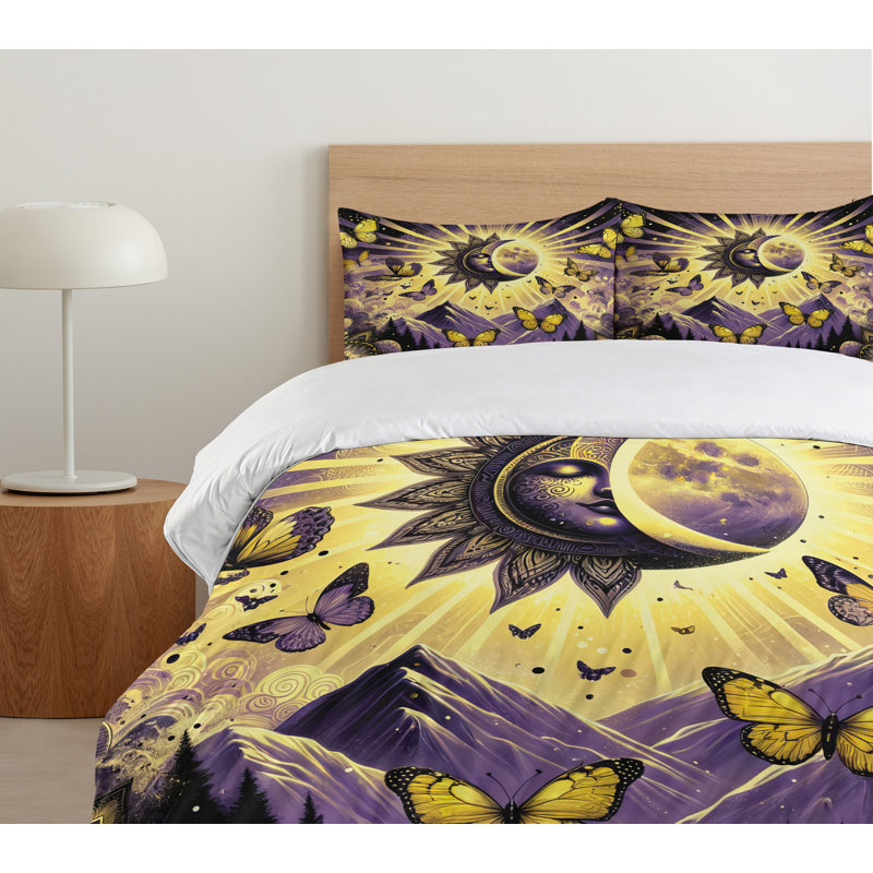 Boho Duvet Cover, California King Duvet Cover + 2 Standard Shams