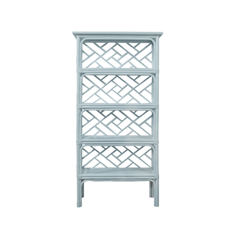 Chippendale Bookcase, Light Blue
