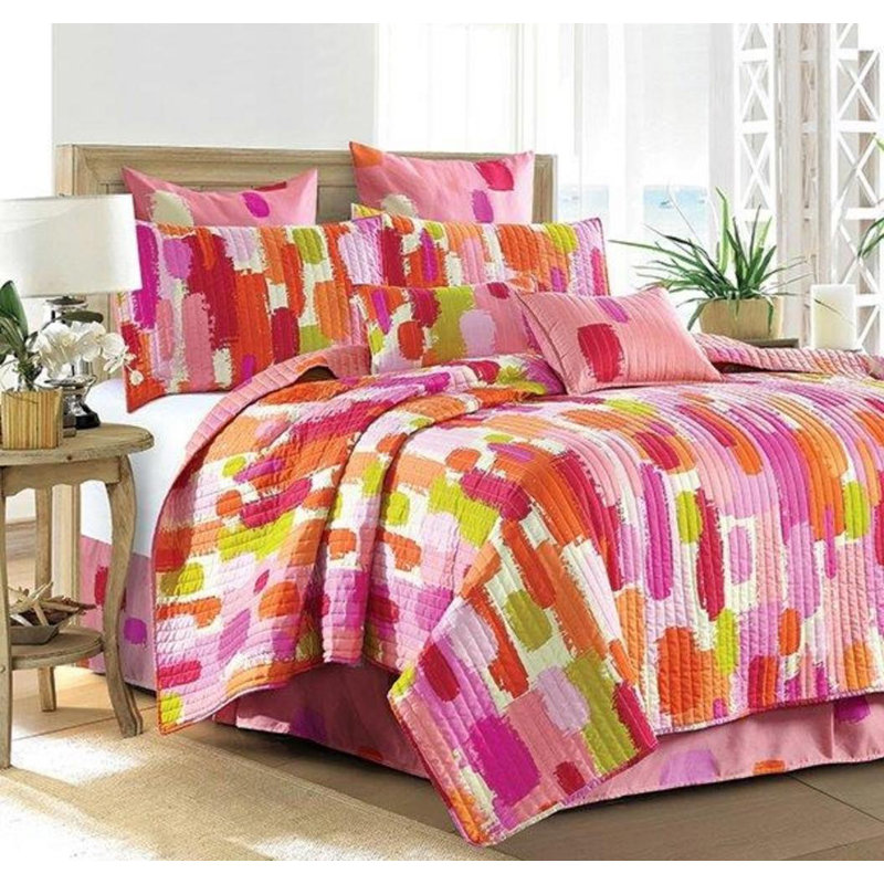 Bon Iver Abstract Quilt, Queen Quilt + 2 Shams