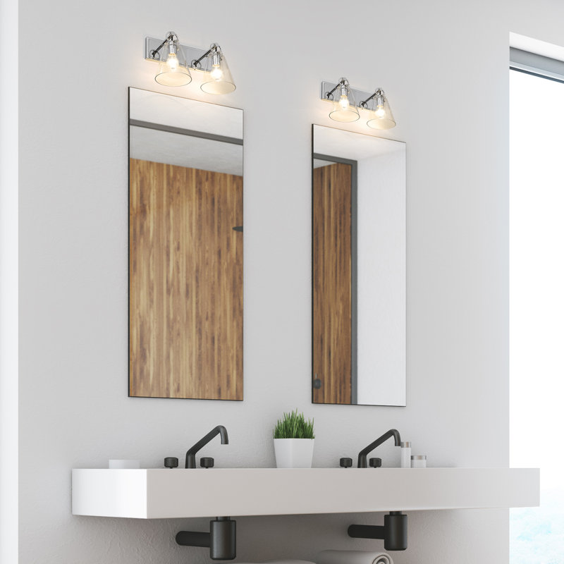 Éclairage pour salle de bain à intensité variable 2 lumières Mingo, Chrome