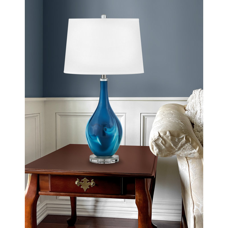 Lampe de table en verre USB