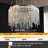Modern Height-Adjustable 3-CCT LED Crystal Chandelier Chrome