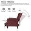 Fauteuil inclinable manuel en cuir véritable de 34,5 po de largeur Amaira (ensemble de 2)-98953058